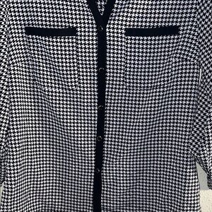 Elementz Monochrome Houndstooth Blouse